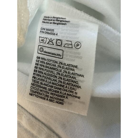 H&M White Denim Mini Dress Bachelorette Bridal Wedding Women's Large Tank Top - Picture 3 of 10